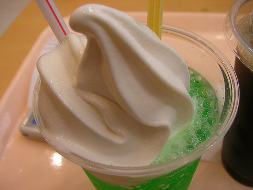 Roomijs in een drankje