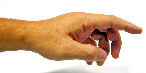 Vinger met een splinter