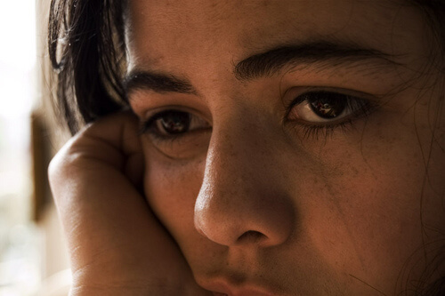Verdrietige vrouw
