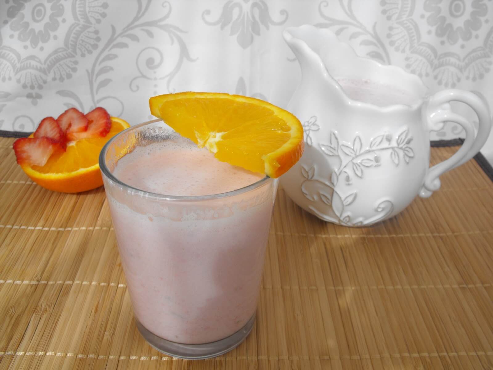 Smoothie met Aloë Vera, Aardbei en Sinaasappel