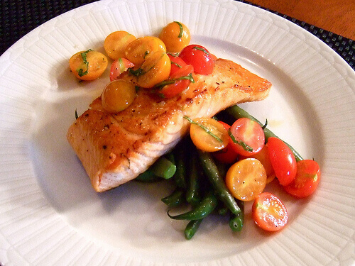 Zalm bevat veel proteïnes