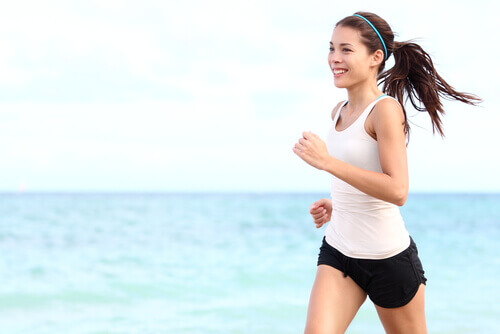 Hardlopen op het strand