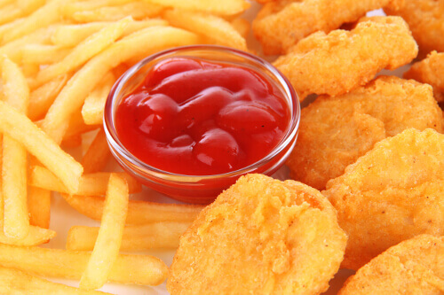 Frietjes en Kipnuggets