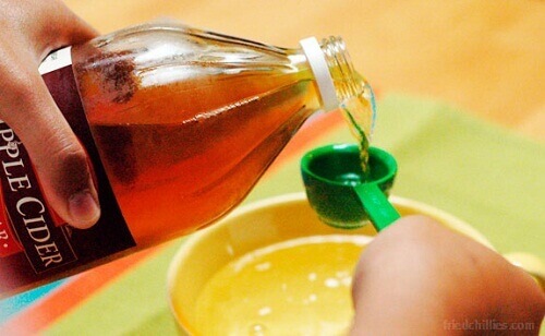 ontzuren met appelazijn