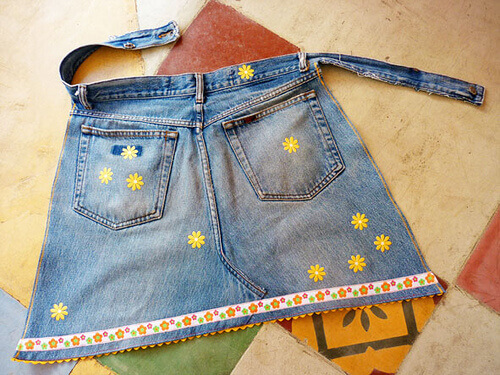 Een keukenschort van je oude jeans