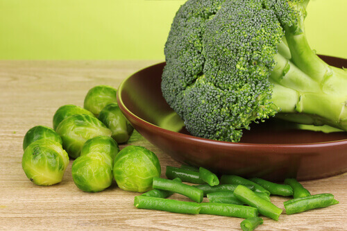 Broccoli, spruiten en sperziebonen