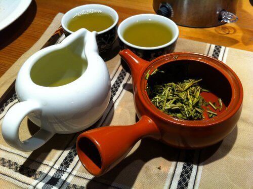 kopjes groene thee