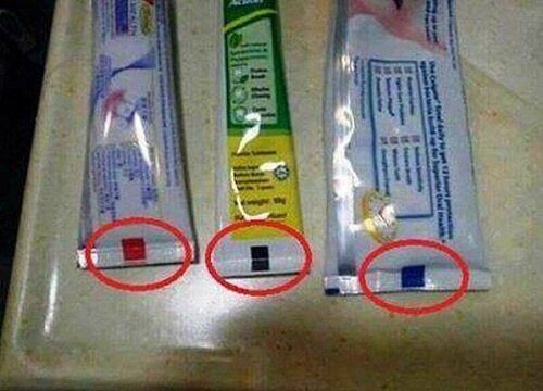 Wat betekenen de kleuren op tandpastatubes?