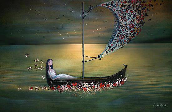 Vrouw in een schuitje om misbruik te vermijden