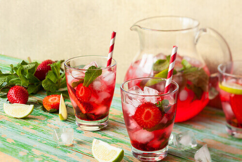 Aardbeienwater