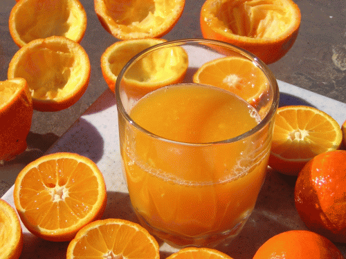 Sinaasappelsap als citruswater