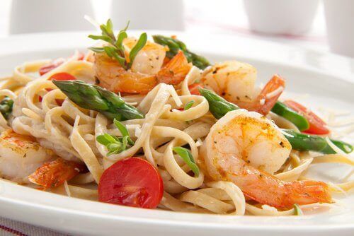 Pasta met garnalen voor een gezonde schildklier