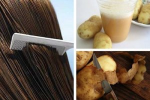 Aardappelsap om de haargroei te stimuleren