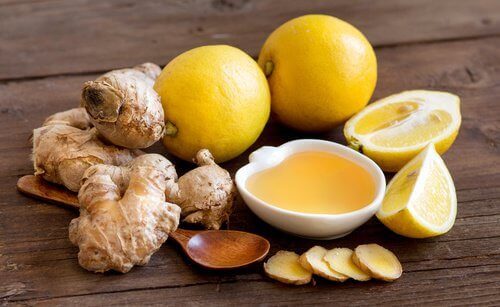 Gember met citroen en honing