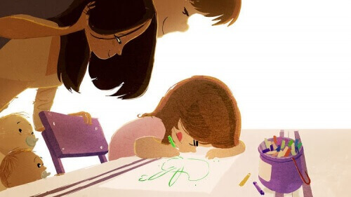 Ouders Kijken over de Schouder in kindertijd