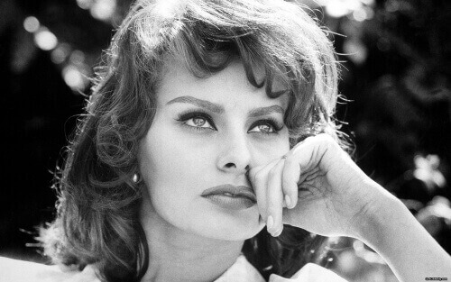 een jonge Sophia Loren