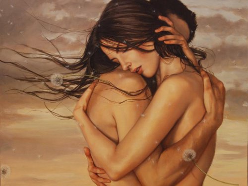 man en vrouw in een omhelzing