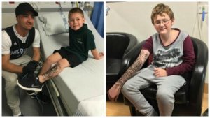 Man geeft zieke kinderen kracht door ‘tijdelijke tattoos’ te zetten