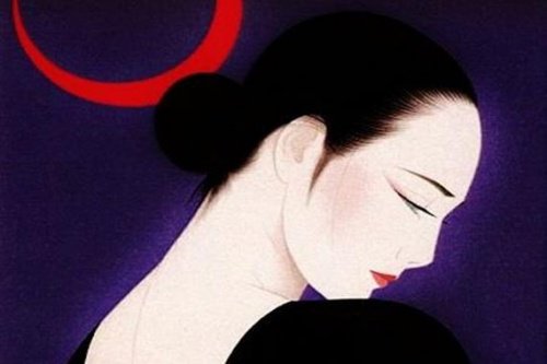 vrouw met zwart haar