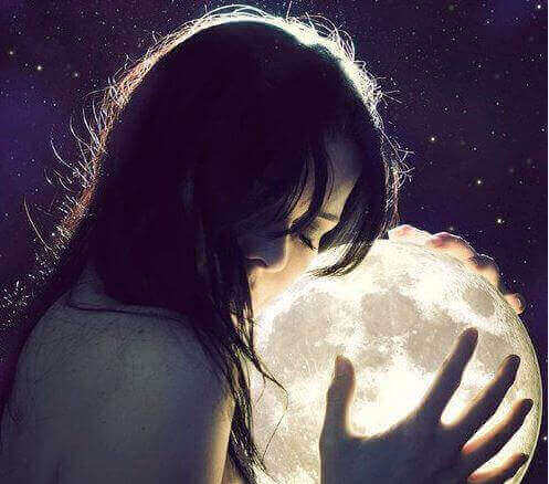 vrouw en de maan