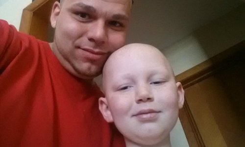 Een foto van vader en zoon