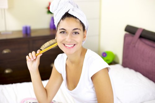 Haar in Handdoek