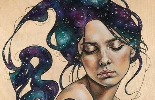 vrouw met gesloten ogen