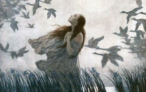 Vrouw met Vogels