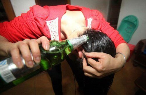 bier in je haar