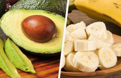 Avocado en banaan
