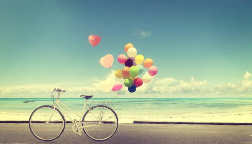 Ballonnen op het strand