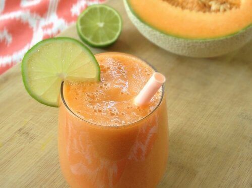 Smoothie met meloen en appel