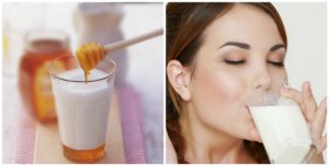 Drink melk met honing voor het slapengaan