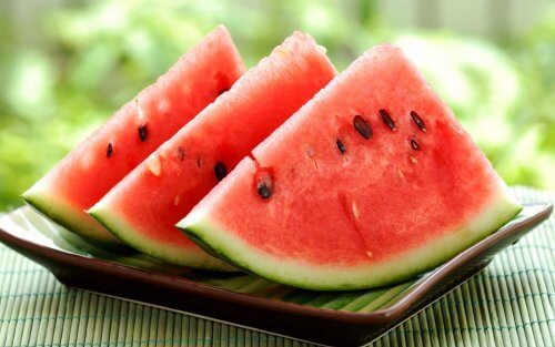 Stukken Watermeloen