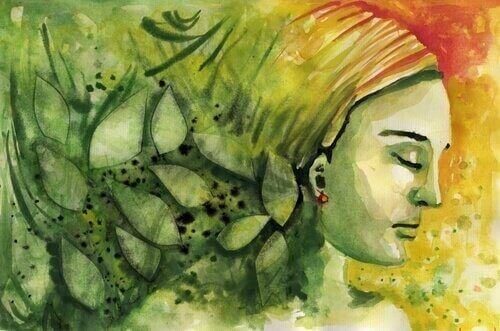 schilderij van een vrouw