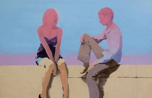 Man en vrouw in gesprek