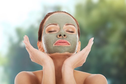Groen gezichtsmasker