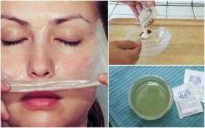 Masker van melk en gelatine om mee-eters te verwijderen