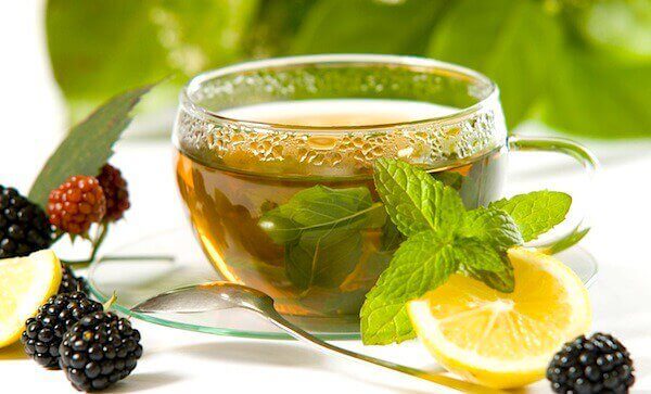 Groene thee met citroen