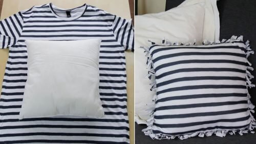 Oude T-shirts recyclen als kussens