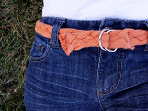 Riem van oude T-shirts