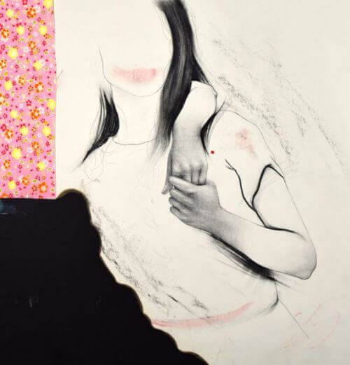 Een Meisje Dat Een Schim Omhelst Omdat Alles Geven In Een Relatie Het Enige Is Dat Ze Kent