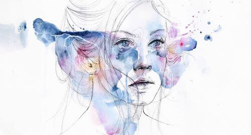 Vrouw die droevig is en lijdt aan een zware depressie