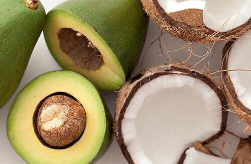 Avocado en kokos