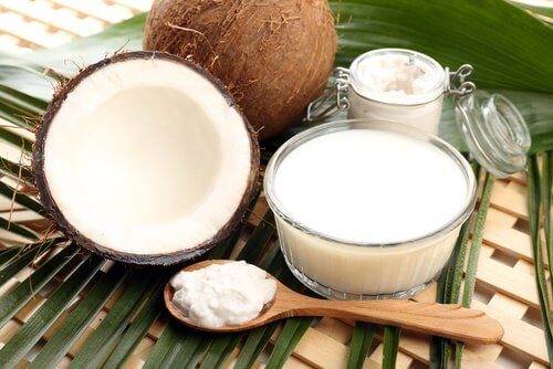 Crème van kokosmelk en zetmeel