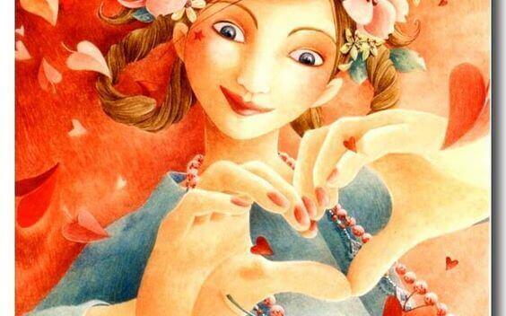 positiviteit vrouw maakt hart