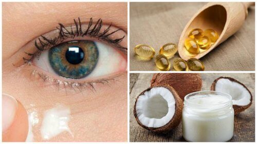 Je oogcontouren verjongen met natuurlijke crème van kokosolie