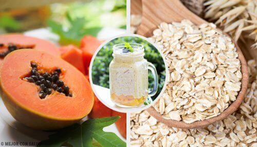 Smoothie van papaja, appel en haver voor je spijsvertering Smoothie van papaja, appel en haver voor je spijsvertering