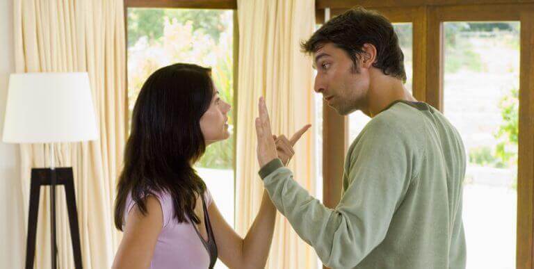 Partners die elkaar beschuldigen