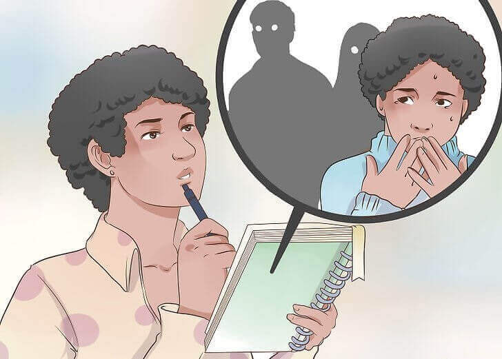 Jongen die zijn spijt wil betuigen met een brief